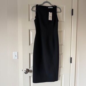 Zara Classic Black Midi Dress